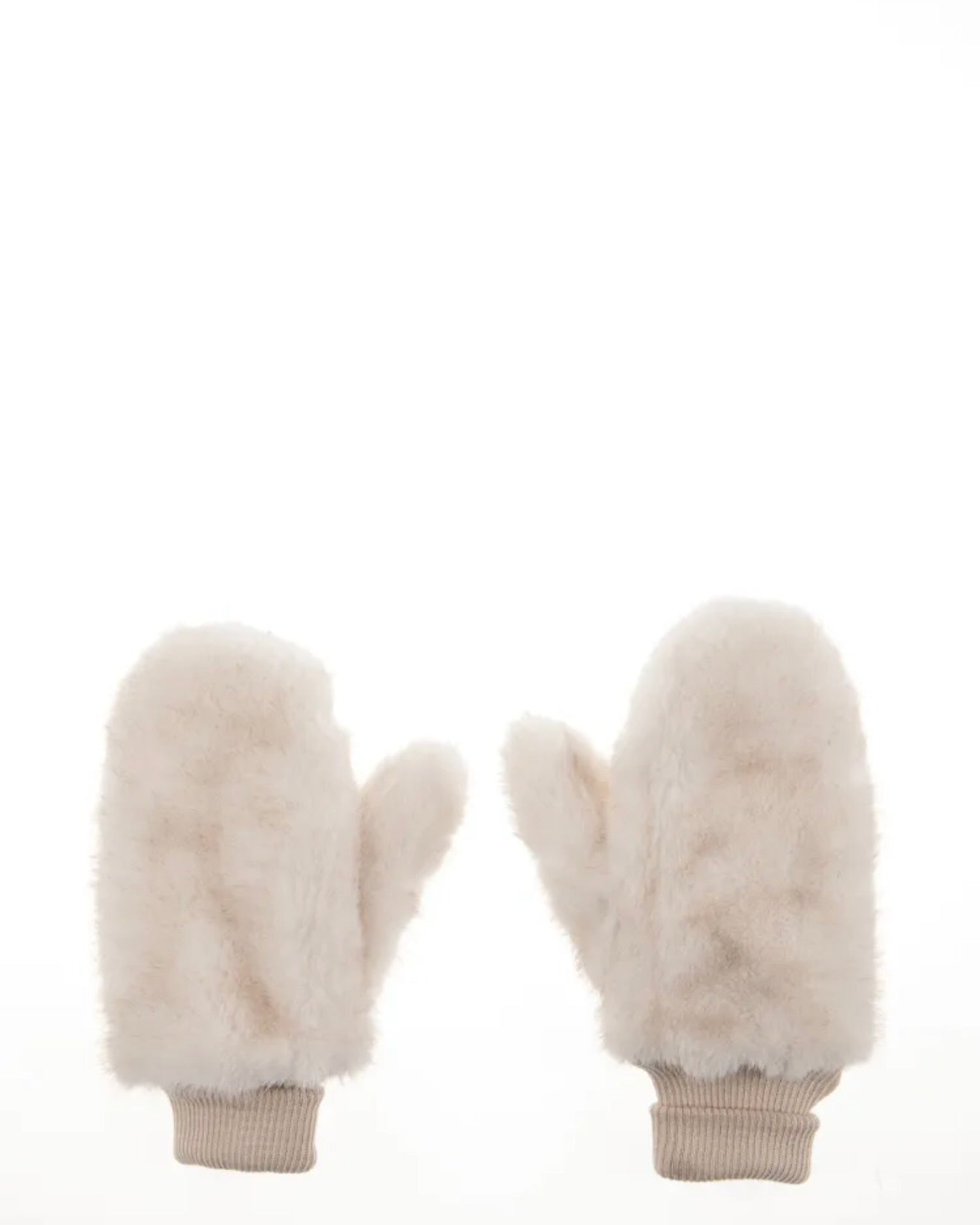 Guanti Moffola in Pelliccia Ecologica Panna