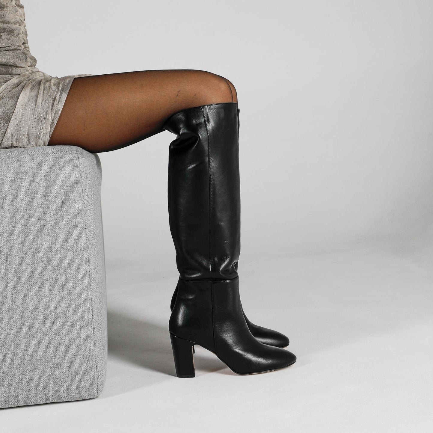 Stivale Aurora 70mm in Pelle Nera