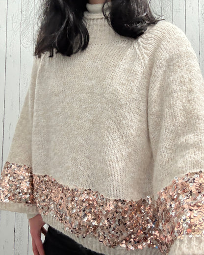 Maglione in maglia con dettagli in paillettes