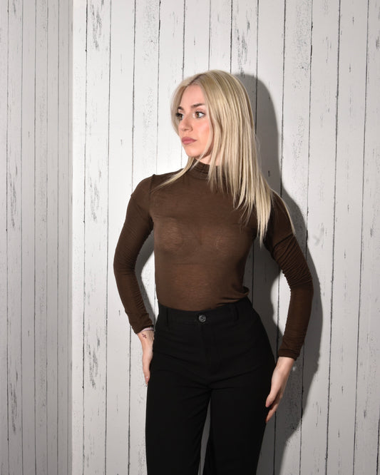 Maglia Ultralight con Cashmere A Collo Alto