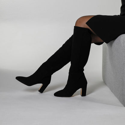 Stivale Aurora 70mm in Camoscio Nero